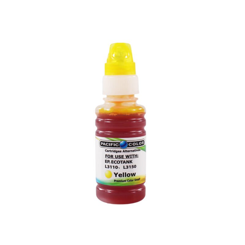 botella tinta pacific color compatible epson ecotank l3110 yellow — vista 2