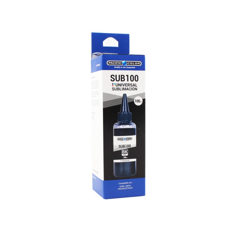 botella tinta pacific sublimacion universal color compatible e tank epson / canon / hp desktop inkjet printers black
