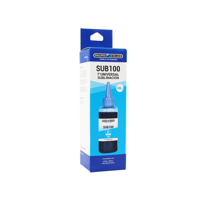 botella tinta pacific sublimacion universal color compatible e tank epson / canon / hp desktop inkjet printers cyan