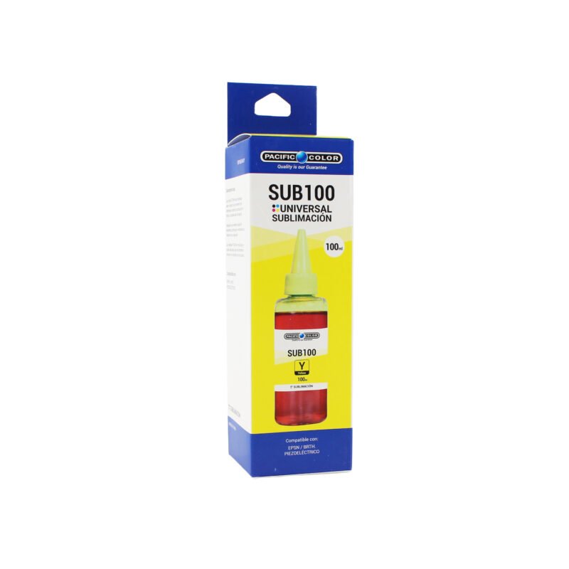 botella tinta pacific sublimacion universal color compatible e tank epson / canon / hp desktop inkjet printers yellow — vista 2