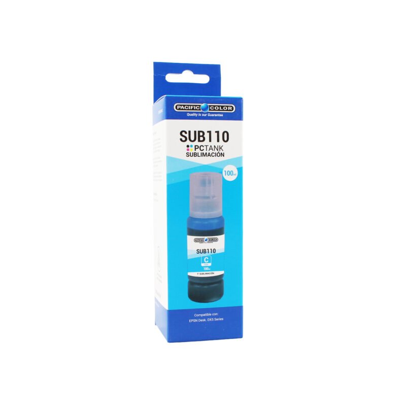 botella tinta pacific color compatible epson deskjet dx5 series. cyan