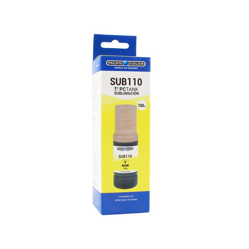 botella tinta pacific color compatible epson deskjet dx5 series. yellow