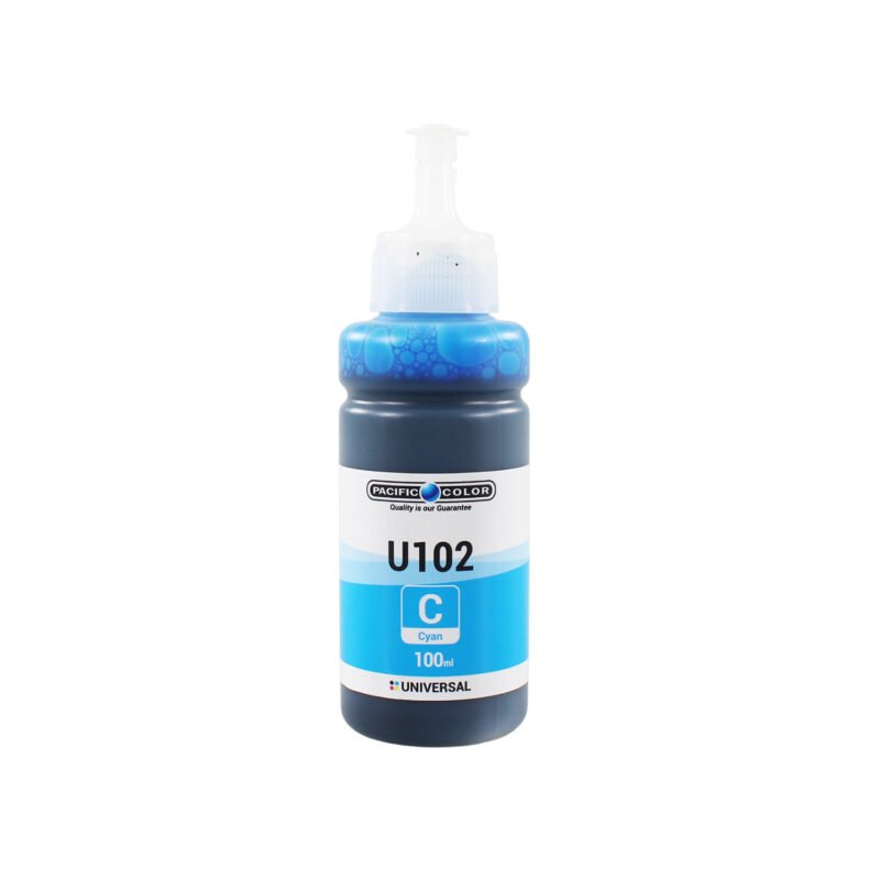 botella tinta pacific universal color compatible epson e tank / canon m tank / hp s tank. cyan — vista 2