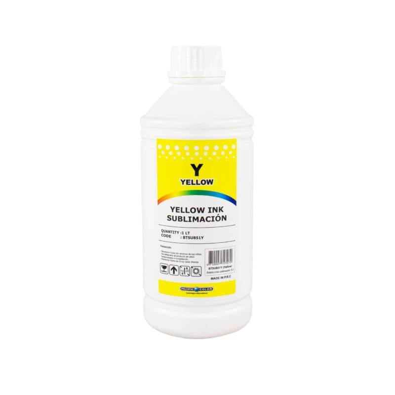 botella tinta sublimacion 1 litro. yellow