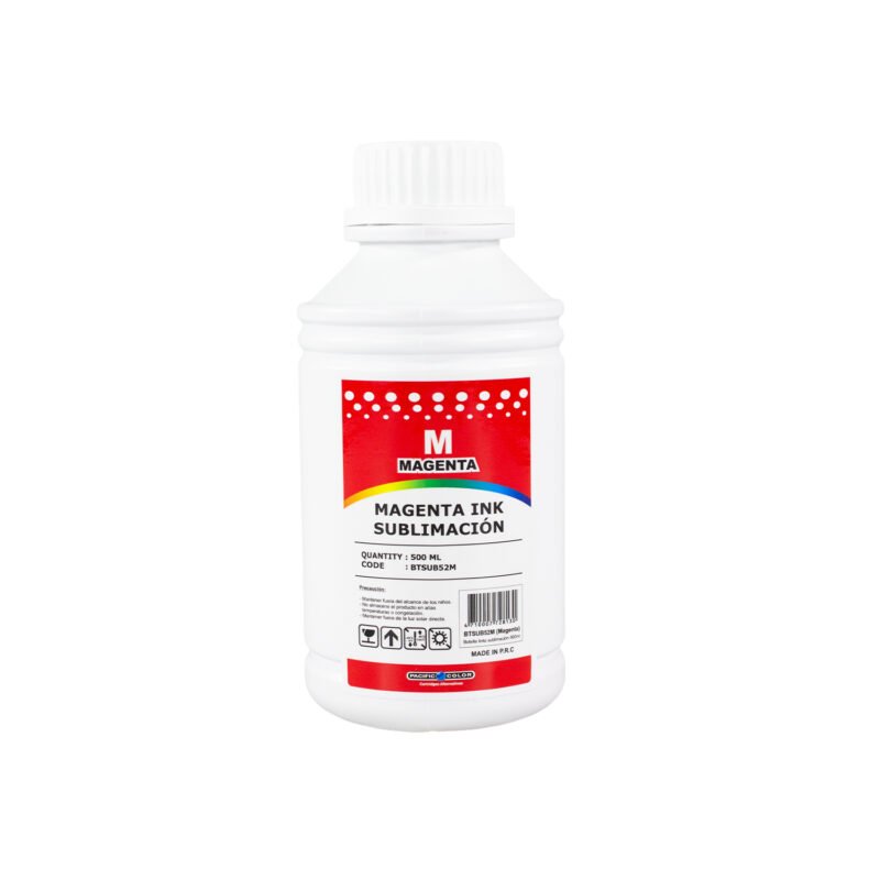 botella tinta sublimacion 500 ml. magenta