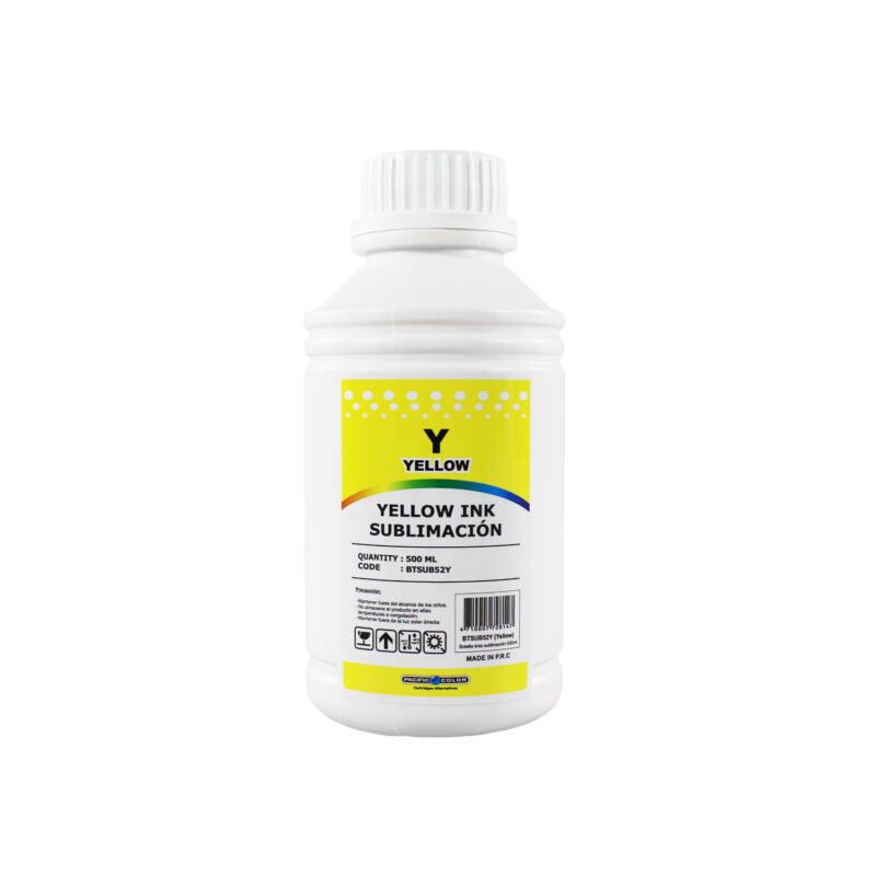 botella tinta sublimacion 500 ml. yellow