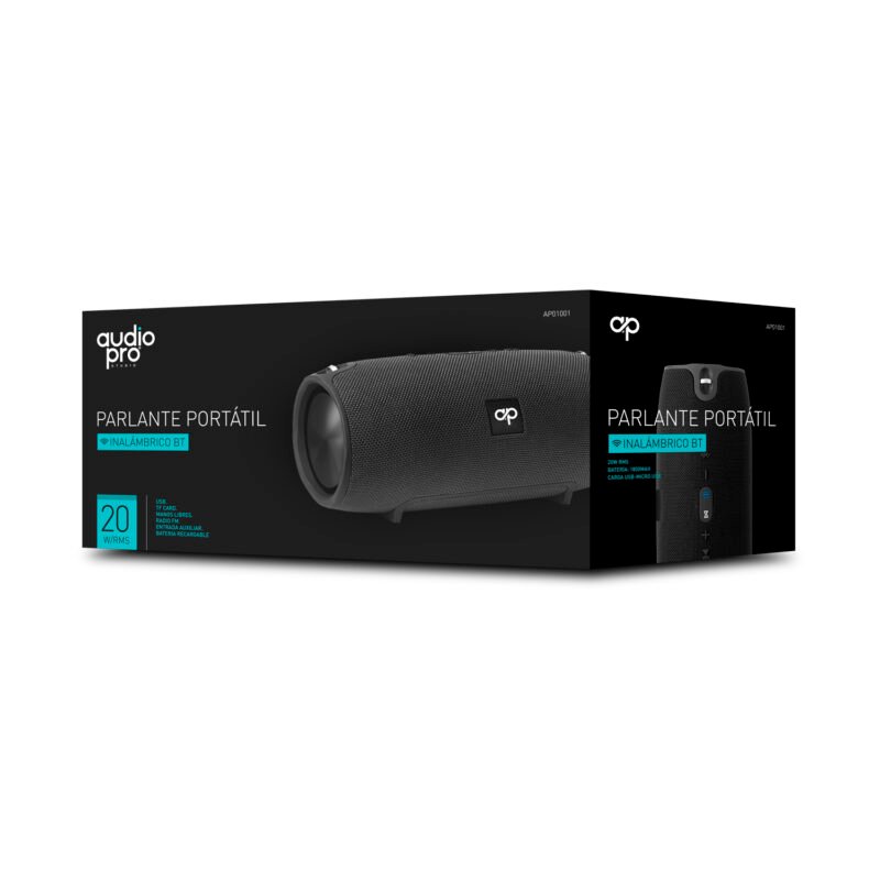 parlante audiopro portatil bt con entrada sd/usb/ radio fm. blue — vista 6