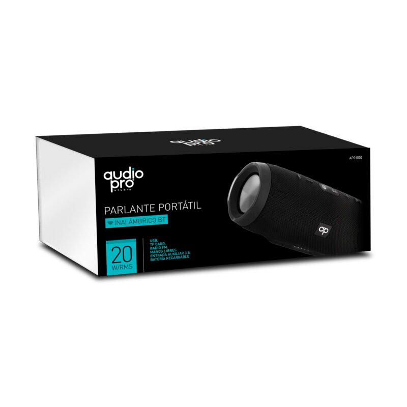 parlante audiopro portatil bt con entrada sd/usb/fm/aux. red — vista 6