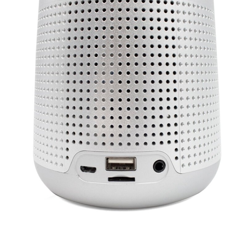 parlante audiopro portatil bt con entrada sd/usb/fm/aux. silver — vista 3