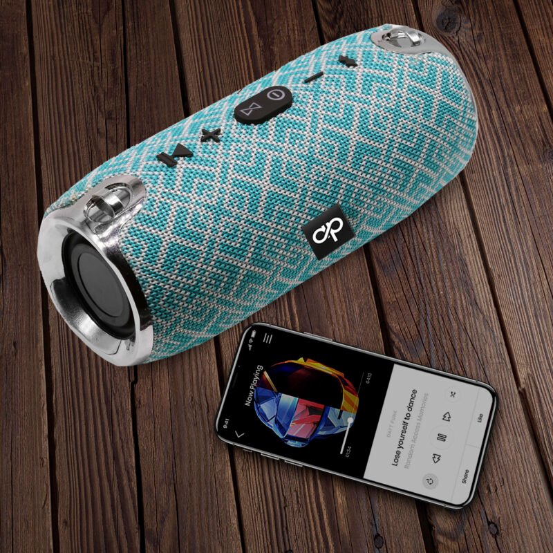 parlante audiopro portatil bt con entrada sd/usb/fm/aux. green grey — vista 5