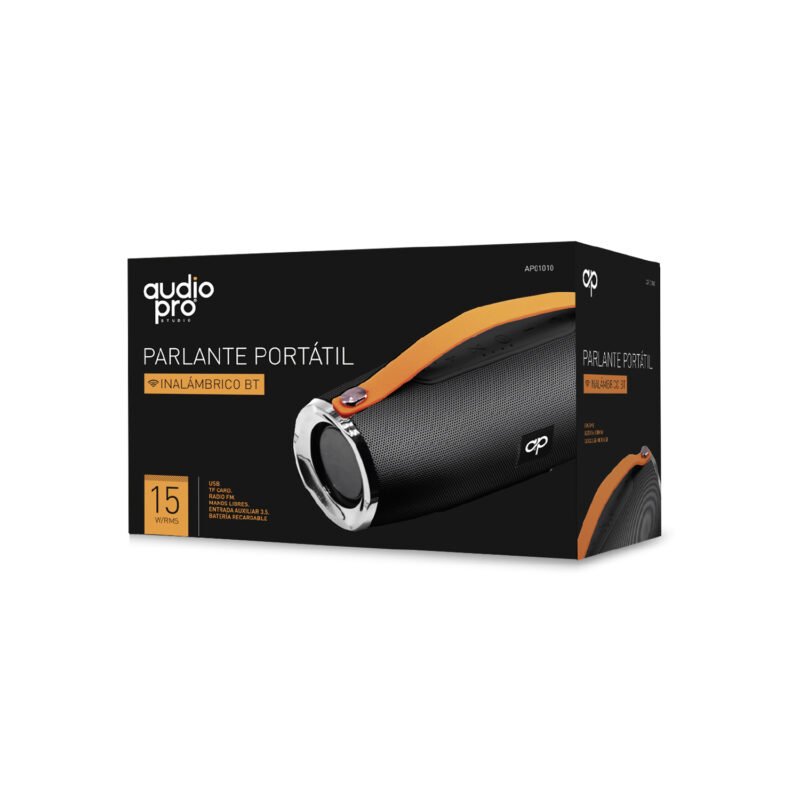 parlante portatil bt con entrada sd/usb/fm/aux. silver — vista 2