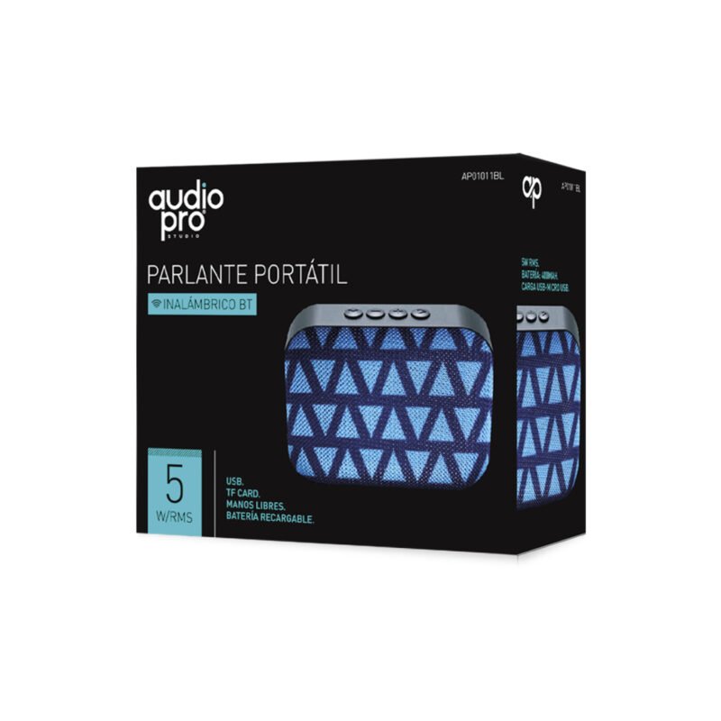 parlante audiopro portatil bt con entrada sd/usb. blue — vista 2