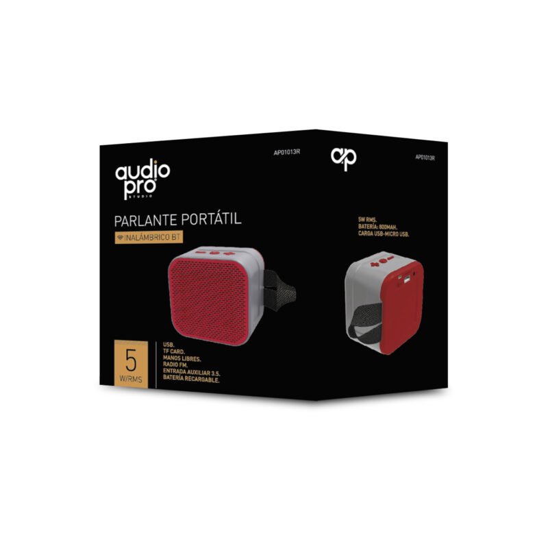 parlante audiopro portatil bt con entrada sd/usb/fm/aux. yellow — vista 2