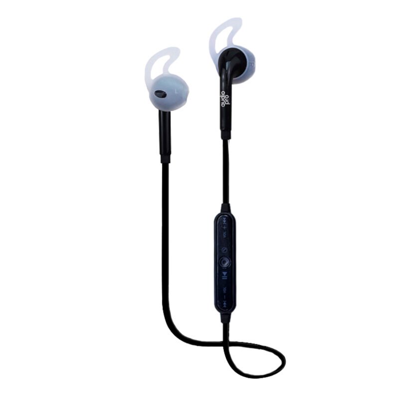 audifono audiopro in ear bt v4.2 deportivos, control de llamada y volumen. black