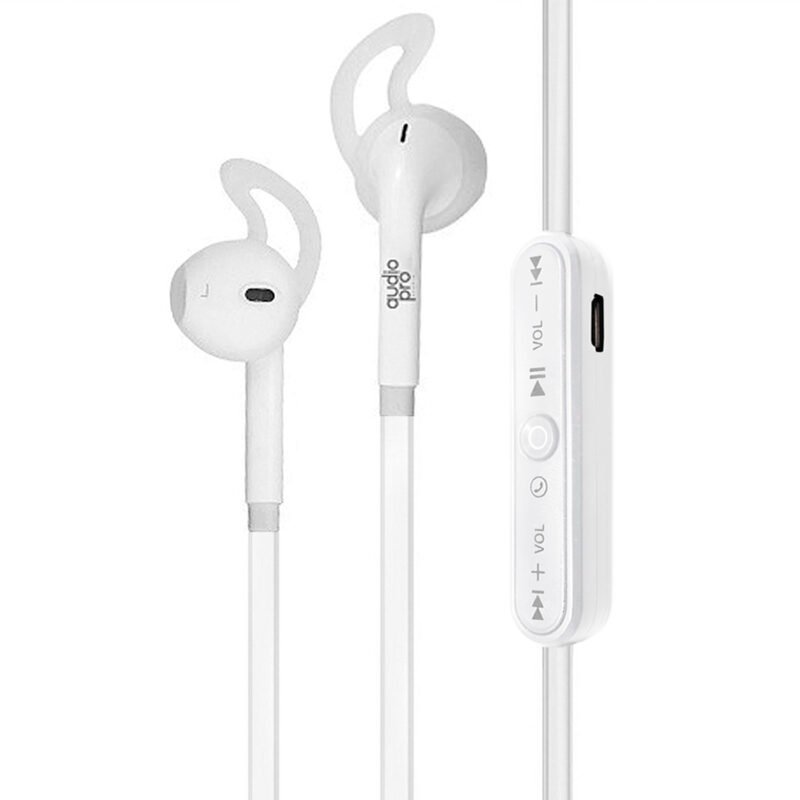 audifono audiopro in ear bt v4.2 deportivos, control de llamada y volumen.white — vista 2