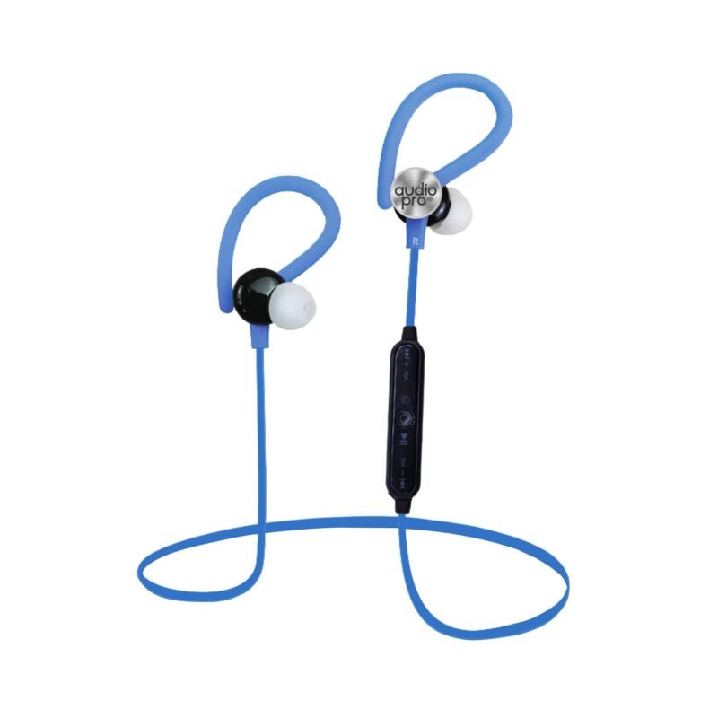 audifono audiopro in ear bt v4.2 deportivos, control de llamada y volumen. blue — vista 2