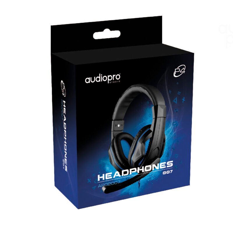 audifono audiopro gamer jack 3.5 para ps4, xbox, pc, nintendo switch, blue. — vista 3