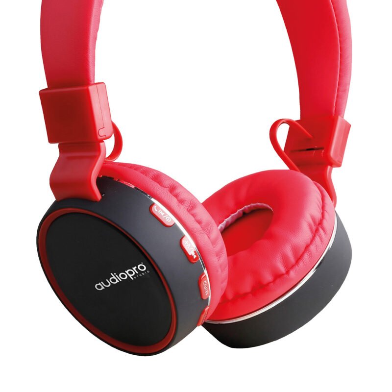 audifono headband con bt/fm/tf/aux. red — vista 3