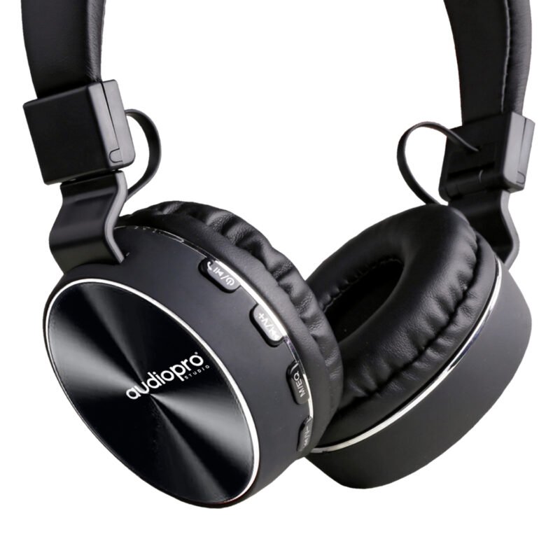 audifono headband con bt/fm/tf/aux black — vista 3