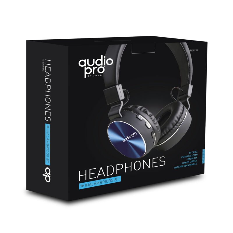 audifono headband con bt/fm/tf/aux. blue — vista 4