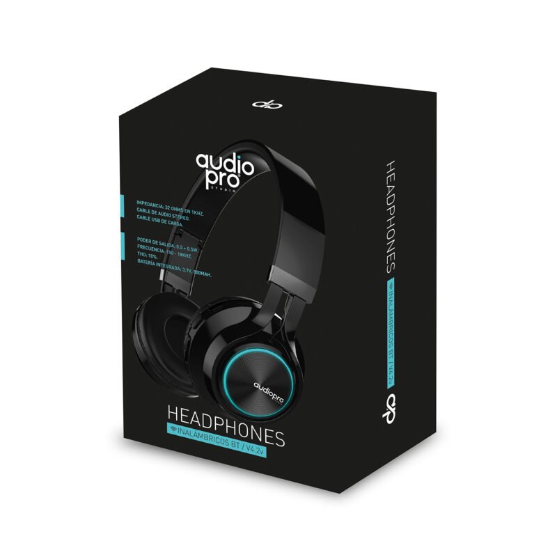 audifono headband con bt/fm/tf/aux. black — vista 4