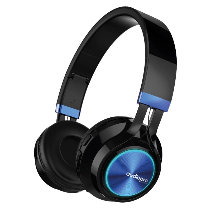 audifono headband con bt/fm/tf/aux. blue.