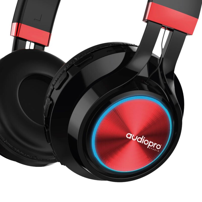 audifono audiopro headband con bt/fm/tf/aux. red. — vista 3