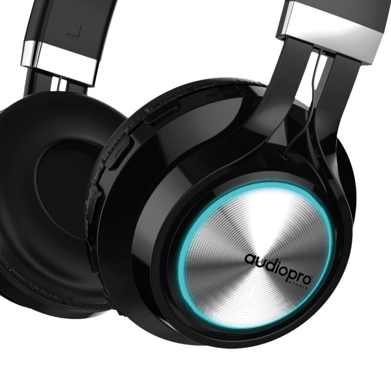 audifono audiopro headband con bt/fm/tf/aux. silver — vista 3