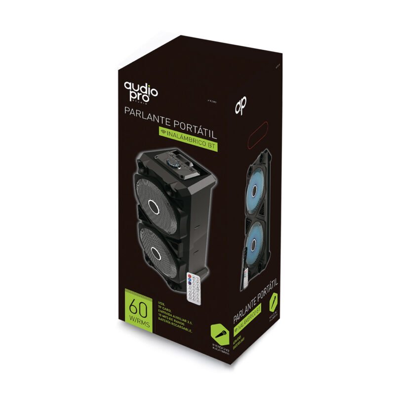 parlante karaoke portatil inalambrico con entrada usb/tf/aux — vista 4