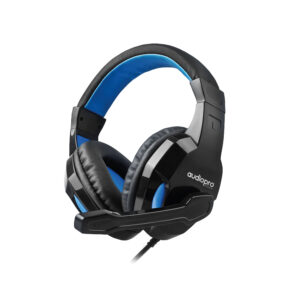 audifono audiopro gamer con microfono jack 3.5 para consolas, 1.8m, blue