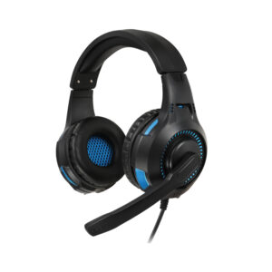 audifono audiopro gamer con microfono jack 3.5 para consolas, 1.8m, blue.