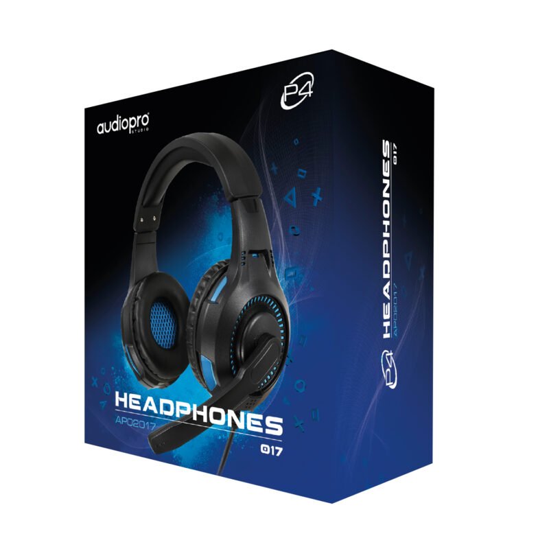 audifono audiopro gamer con microfono jack 3.5 para consolas, 1.8m, blue. — vista 4