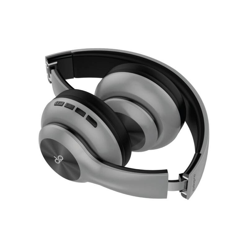 audifono headband con bt/fm/tf/aux silver — vista 2