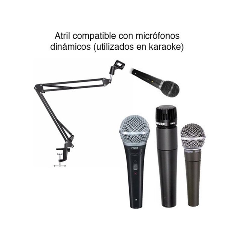atril audiopro para microfono de grabacion ajustable, peso max 450gr — vista 2