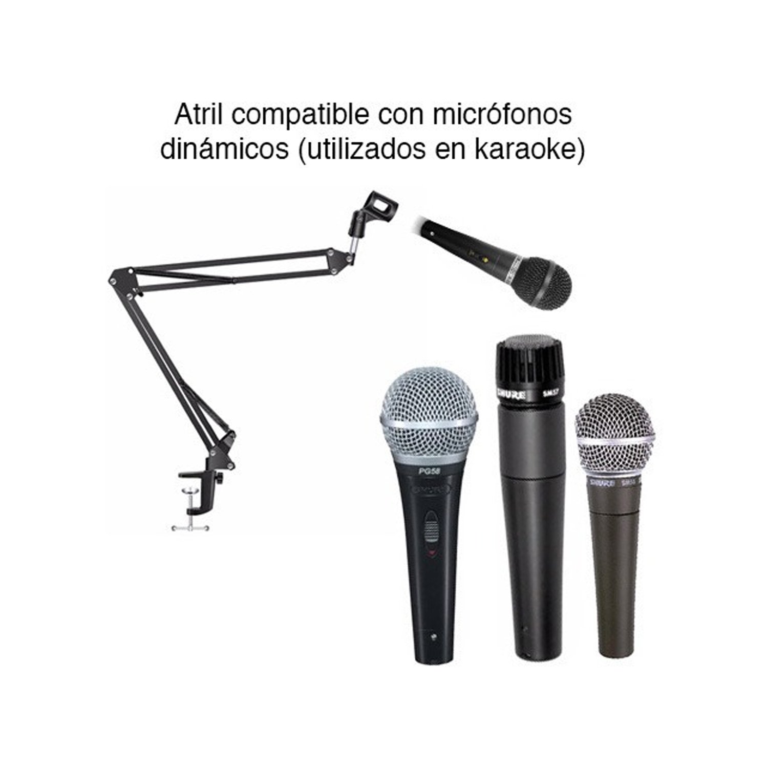 atril audiopro para microfono de grabacion ajustable, peso max 450gr atril audiopro para microfono de grabacion ajustable, peso max 450gr