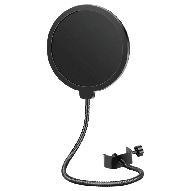 filtro anti pop audiopro para microfonos de grabacion, soporte giratorio 360°