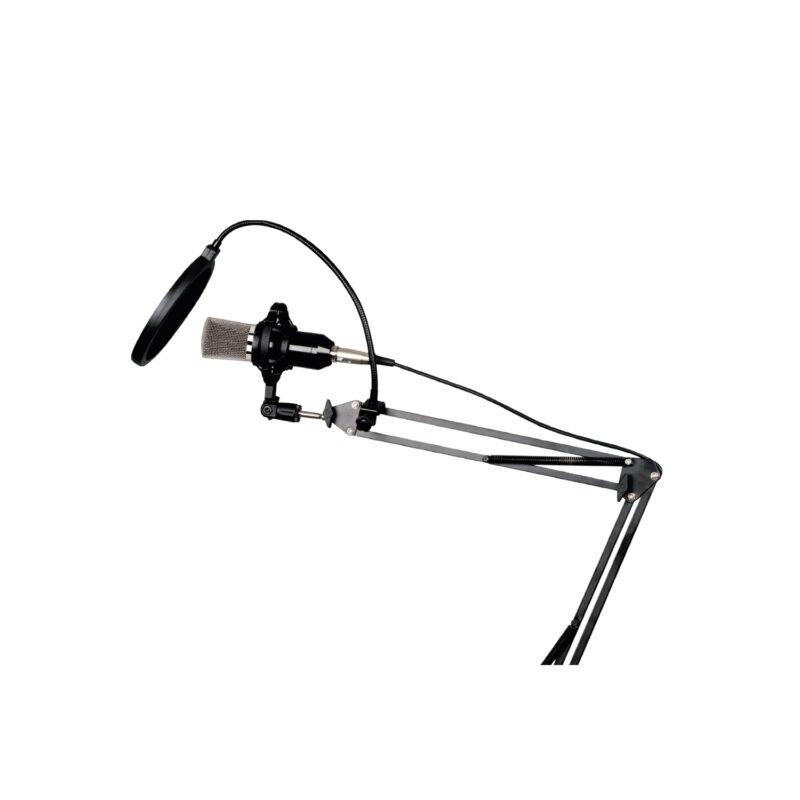 kit home studio audiopro 3 en 1, atril articulado tipo brazo, microfono de estudio, filtro anti pop