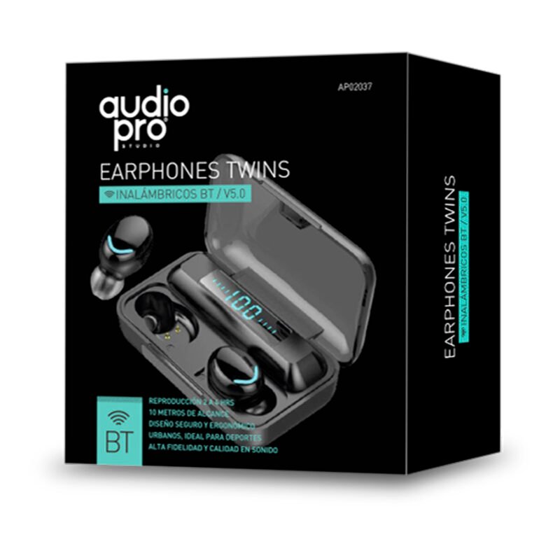audifono audiopro bt v5.0 manos libres, touch powerbank — vista 2