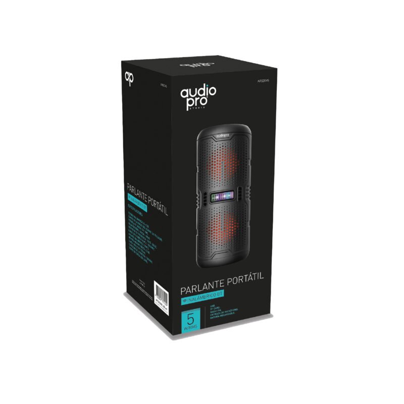 parlante audiopro portatil bt con entrada microfono/sd/usb/ radio fm. black — vista 2
