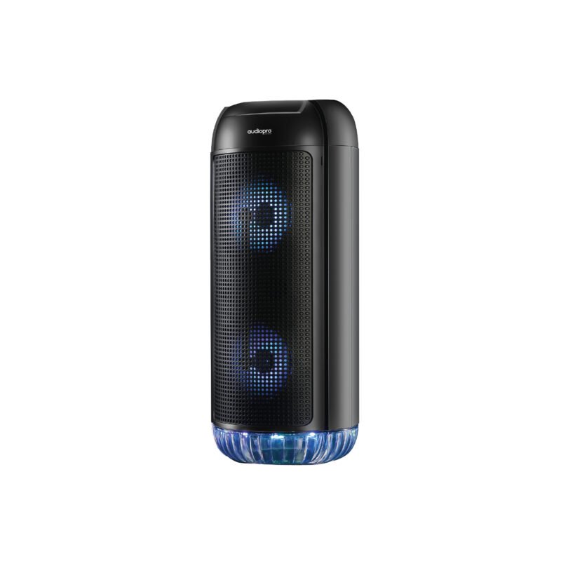 parlante audiopro portatil bt con entrada microfono/instrumento/sd/usb/ radio fm. black