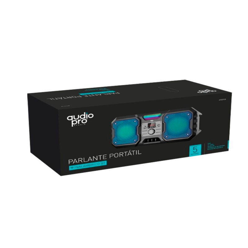 parlante audiopro portatil bt con entrada para microfono/sd/usb/ radio fm. blue — vista 2