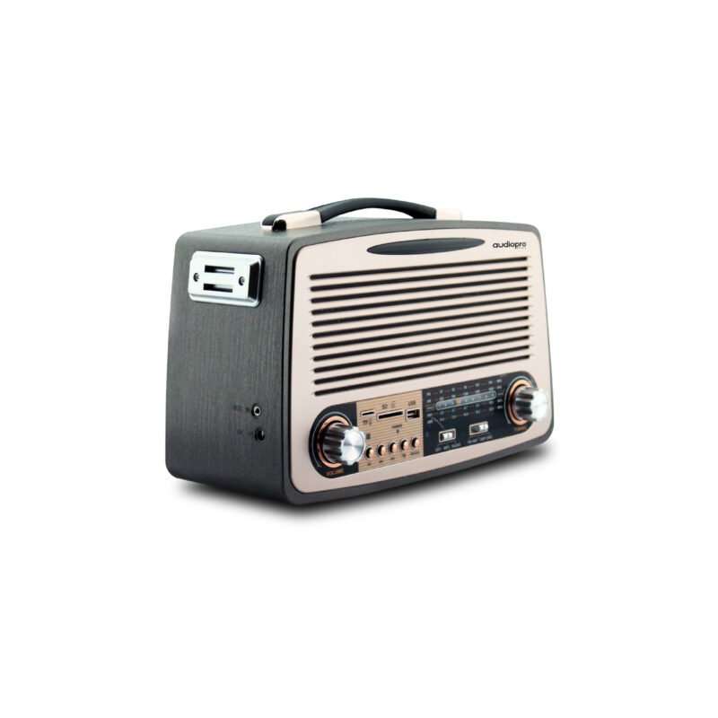radio audiopro retro portatil. bt grabadora/ fm/usb/sd/recargable. — vista 3