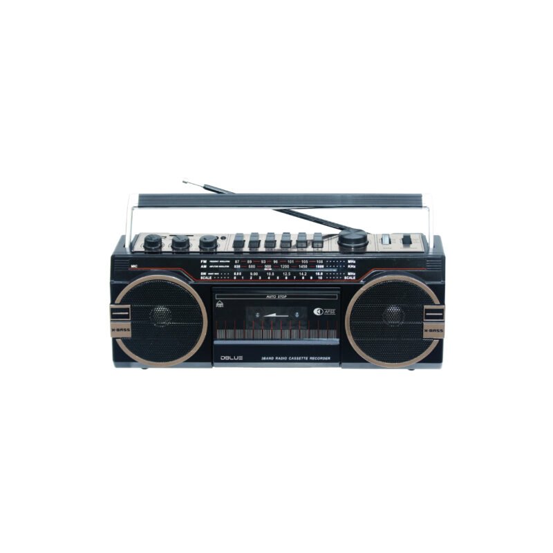 radio audiopro retro con cassette bt/usb/sd, 2 altavoces integrados x bass. — vista 2