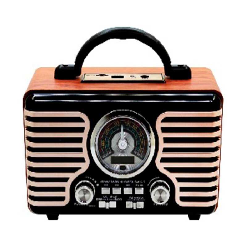 radio retro portatil. bt/ fm/usb/sd/recargable.
