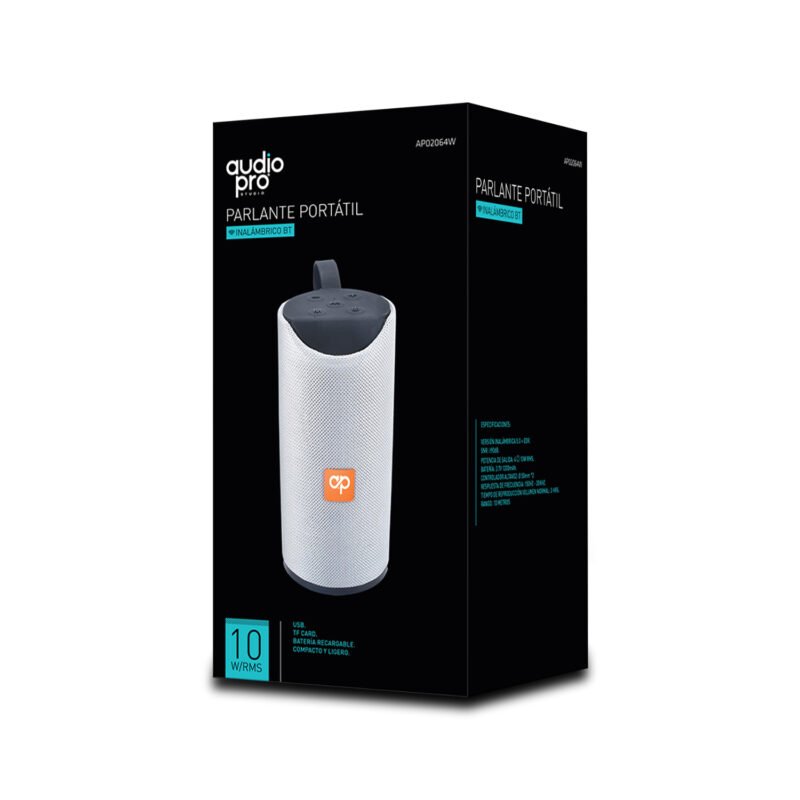 parlante audiopro portatil / bt /usb/sd/ orange — vista 2