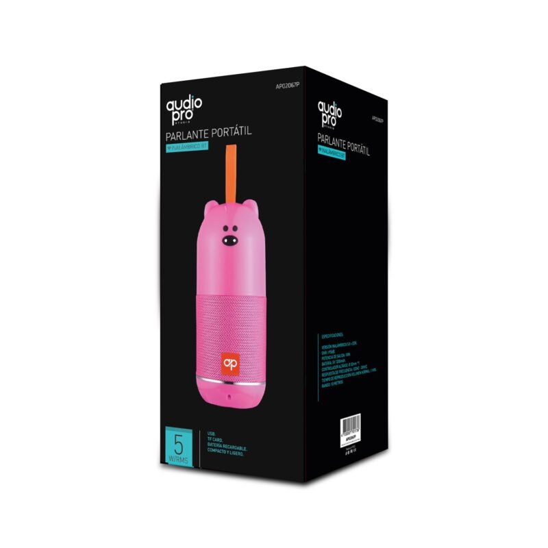 parlante audiopro portatil / bt /usb/sd/ brown — vista 2