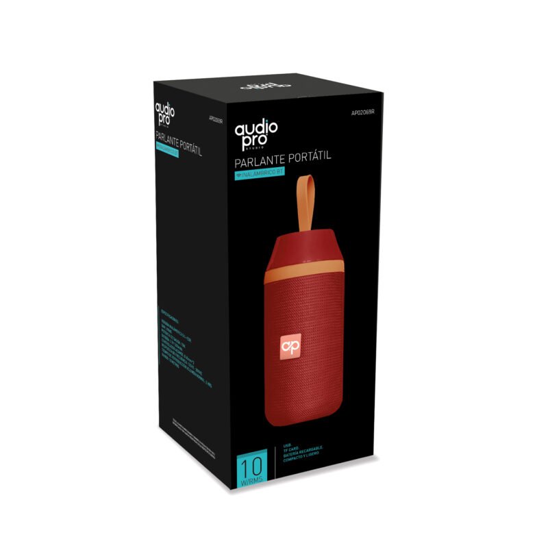 parlante audiopro portatil rango 10metros / bt /usb/sd/ black — vista 2