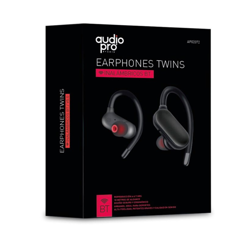audifono in ear bt v4.2 deportivos. red — vista 3