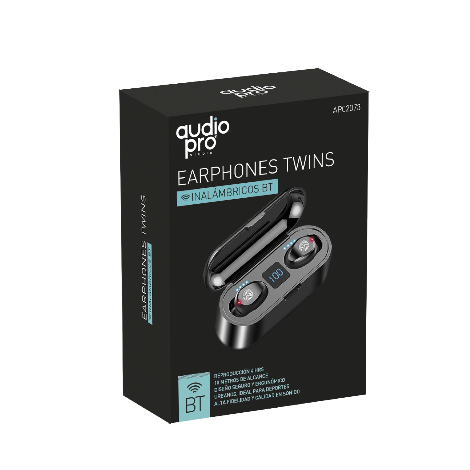 audifono audiopro bt v5.0 manos libres, microfono hd, touch, black audifono audiopro bt v5.0 manos libres, microfono hd, touch, black