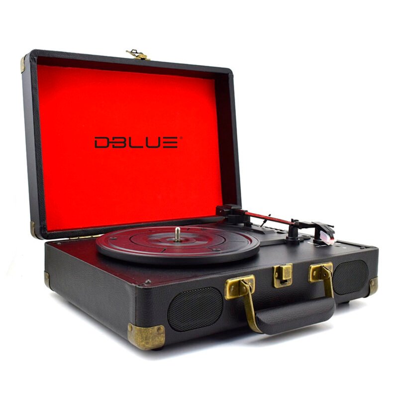 tocadiscos audiopro maleta bt con altavoces 3 velocidades — vista 4
